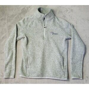 University Pennsylvania Penn Quakers 1/4 Zip Jacket Womens Gray Medium League